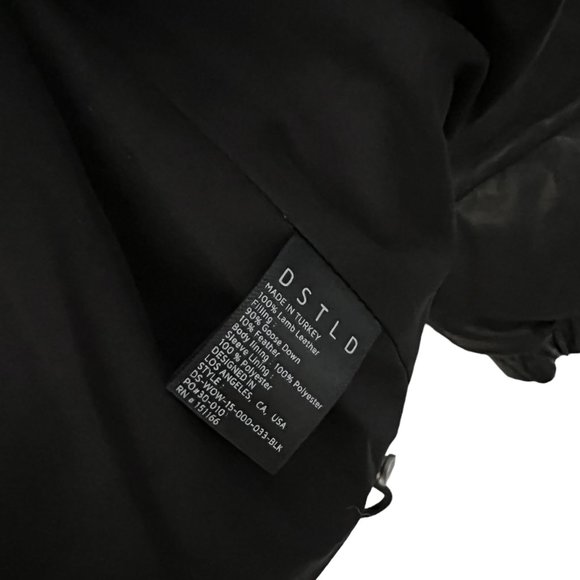 ๐ DSTLD Lamb Leather Quilted Down Puffer Jacket - Picture 7 of 8